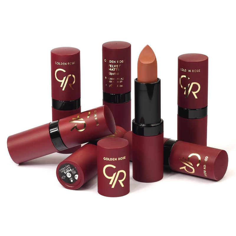 رژلب جامد گلدن رز مدل velvet matte 